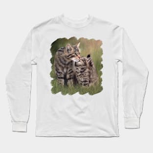 Scottish Wildcats Painting Long Sleeve T-Shirt